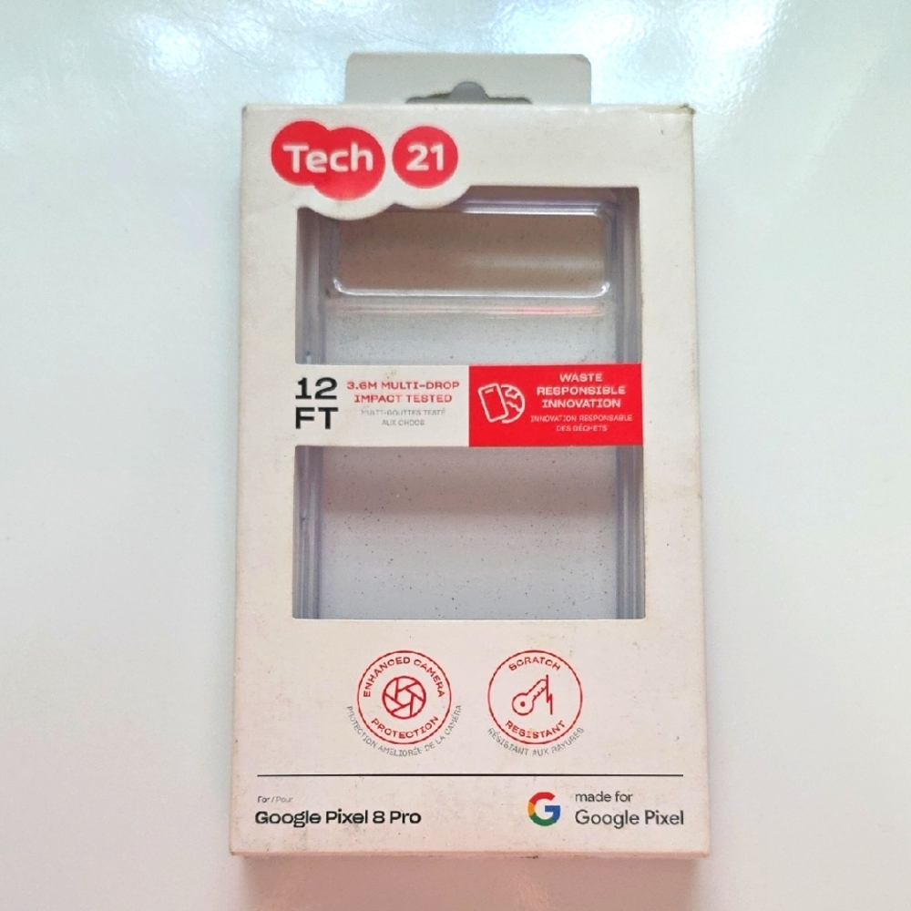 NEW Tech21 Evo Clear Case For Google Pixel 8 Pro